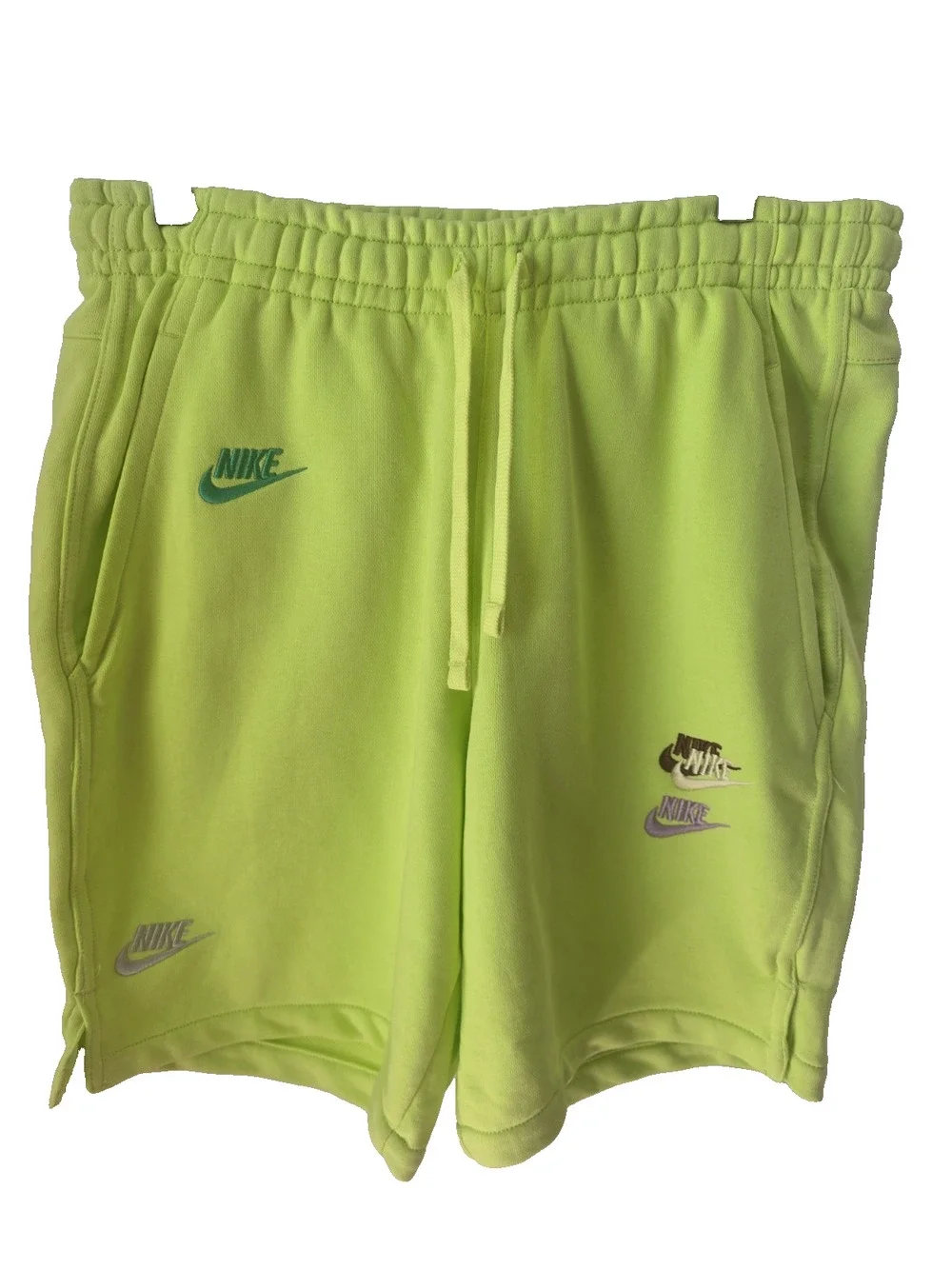 Nike NSW Essentials + French Terry shorts embroidered Neon Green Sz S